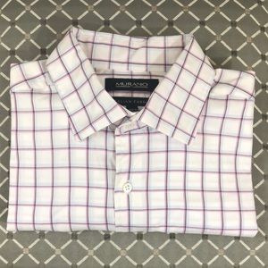 Murano Purple & White Dress Shirt Size Large